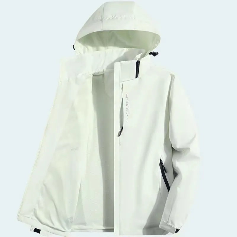 Outdoor Sports Jacket Hat Detachable Summer Waterproof Autumn Mountaineering Windbreaker Parka Designer Street Trend Unisex Size M-5xl