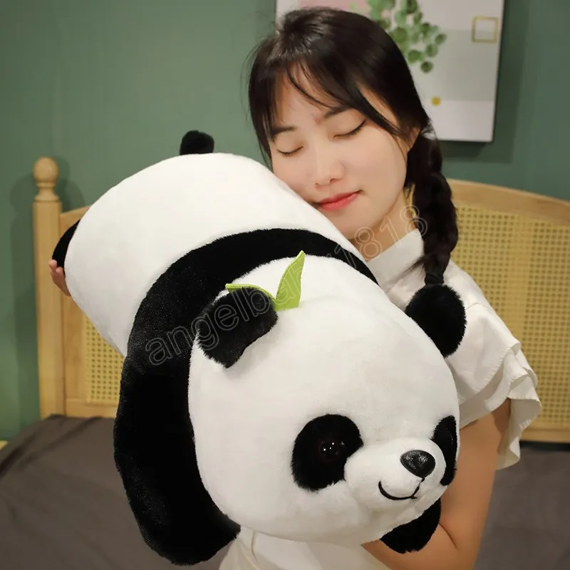 50CM liegender Panda Plüschtiere Kawaii Bambus Panda Puppen gefüllt weiches Kissen für Kinder Geburtstagsgeschenk