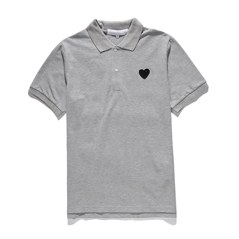 Designer Mens Polo T Shirt CDG Cotton Breathable Men T Shirt Commes Des Embroidery Double Heart Women Polo Shirt Lapel Tank Top Play Shirts Plus Size Womens From 35 72 DHgate