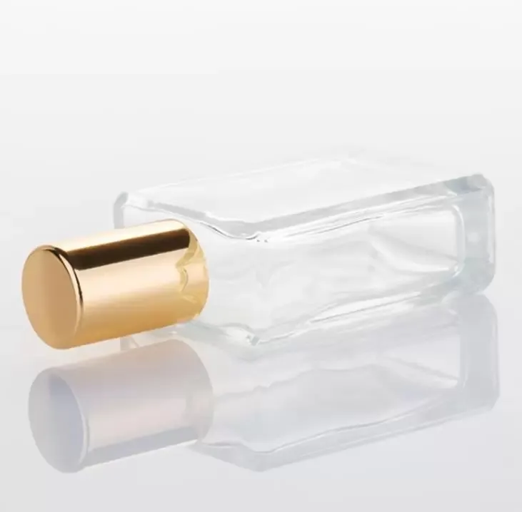 Bottiglie ricaricabili con mini bottiglia a sfera in acciaio portatile quadrata da 15 ml per olio essenziale dh1723