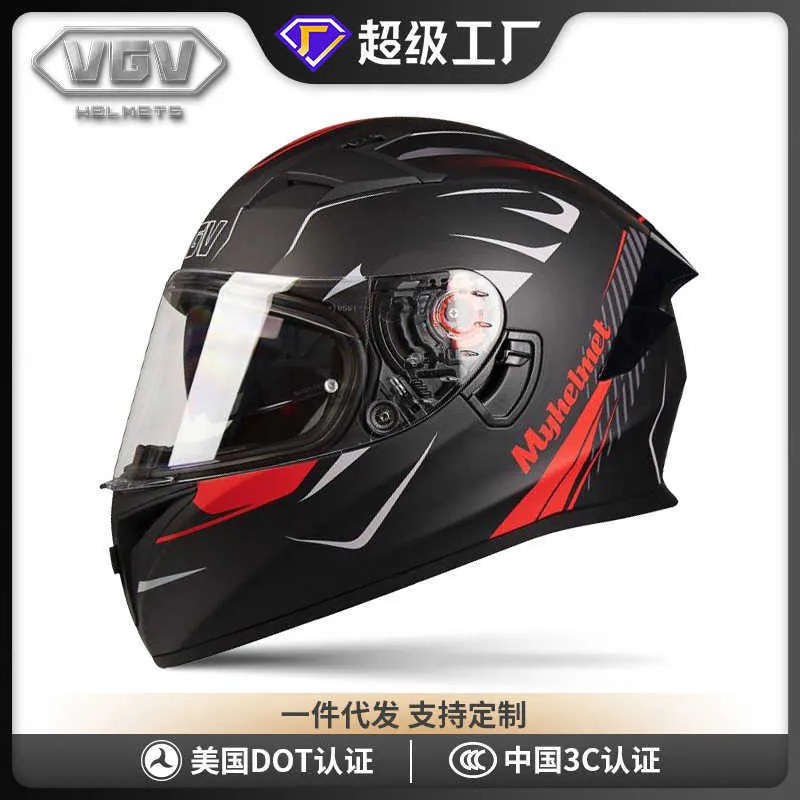 Casque De Moto Certifié VGV3c Pour Hommes, Double Objectif Dhiver