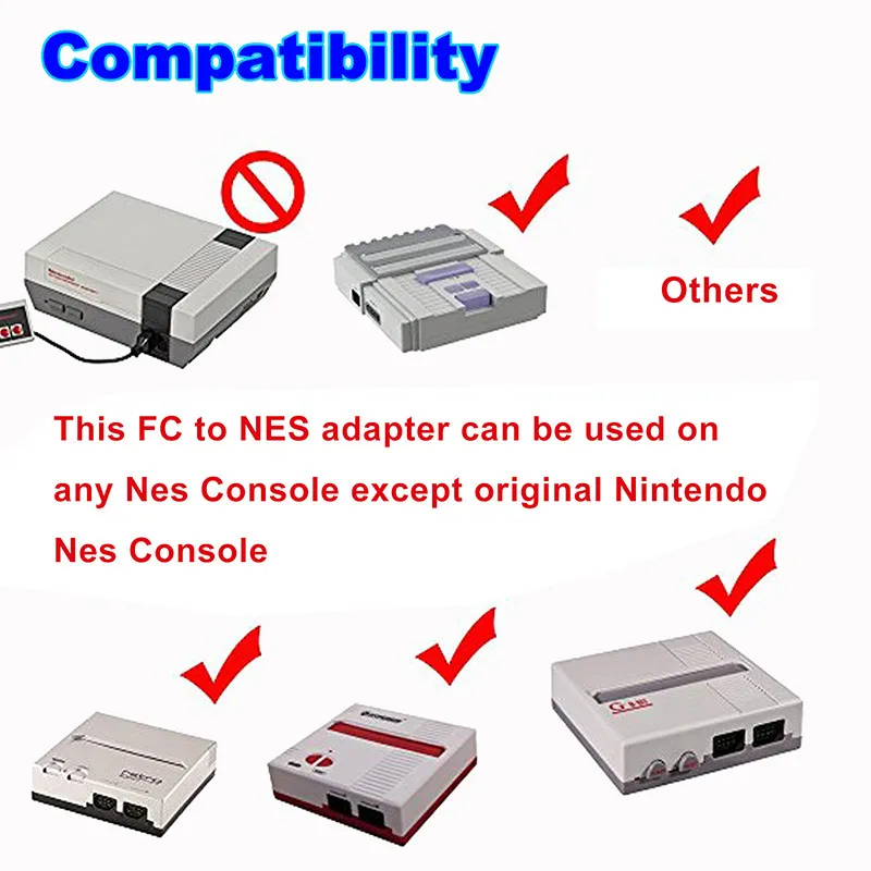 FC 60 do 72 PIN CONNECTOR CONVERTER dla 8 -bitowego systemu konsoli Nintendo NES i komputer Famicom Wysoka jakość szybki statek