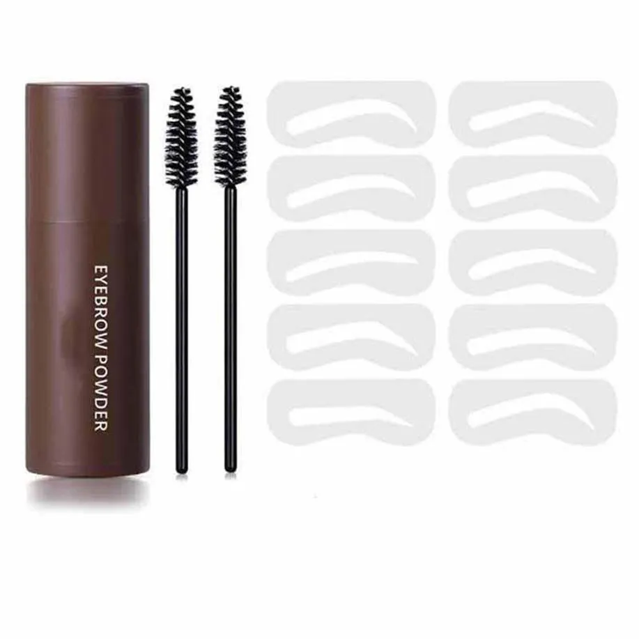 Party Favor Stamp Brow Charm Stencil Kit varaktiga naturliga konturer Makeup Perfekt formning Eyebrow Stencils263q