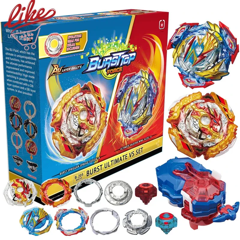 Spinning Top Laike BU Bey B-205 Spriggan Ultimate Valkryrie with Gear VS Set Spinning Top with B184 Custom Launcher Box Set Toys for Children 231110