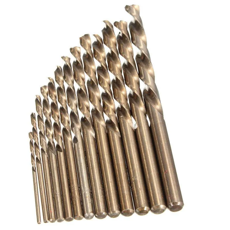 Premium Cobalt Steel Drill Bit Set - HSS M35 Jobber Set with Metal Case ...