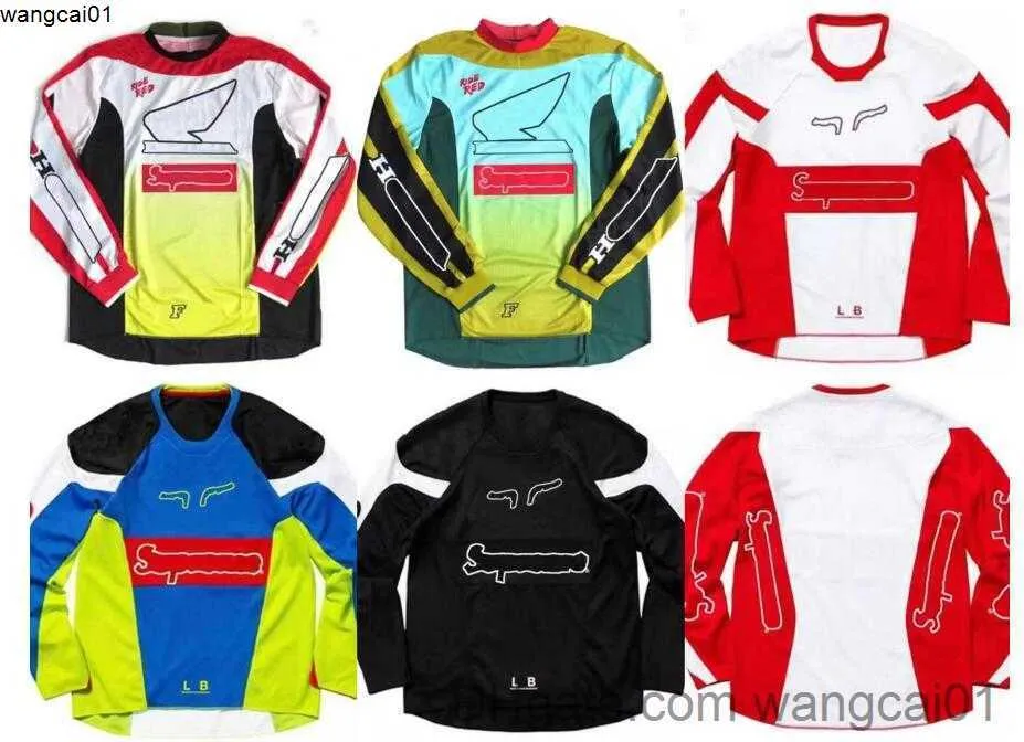 Herrt-shirts 2023 Ny vår- och höstmotorcyccyklingkläder som tävlar nedförsbacke Jersey anpassad med samma STY 4123