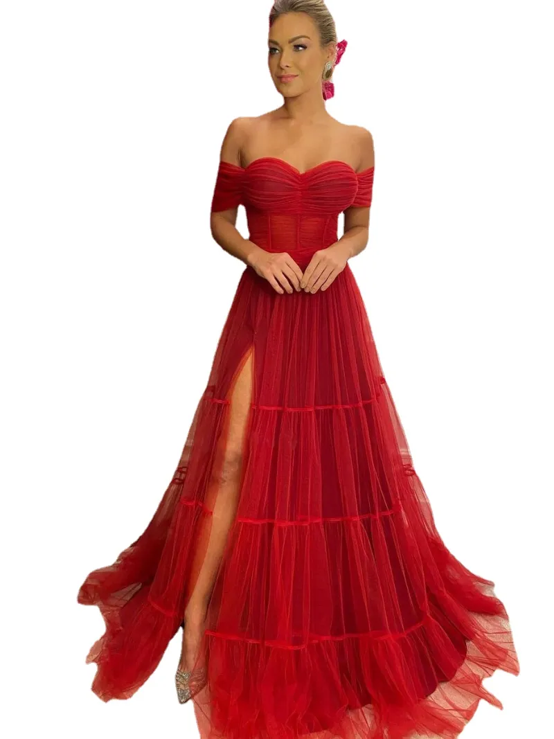 Off Axel Evening Dresses Long Luxury Celebrity Dress Elegant Party Prom Gown for Women