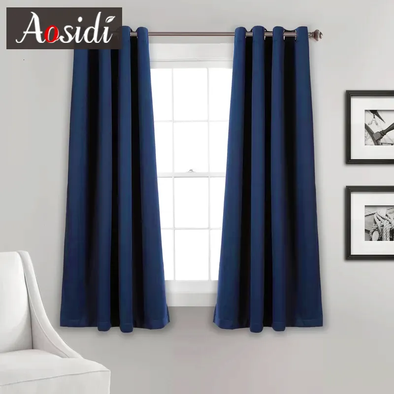 Tende trasparenti Solid Blackout Short per finestra Soggiorno Camera da letto Cucina Piccole tende Tende ombreggianti Cortinas Rideaux 230412