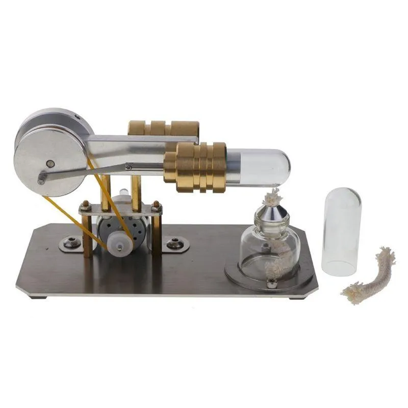 Freeshipping varmluft Stirling Engine Motor Model Electricity Generator Metal Bas Science Education Toy Education Model LTNPA