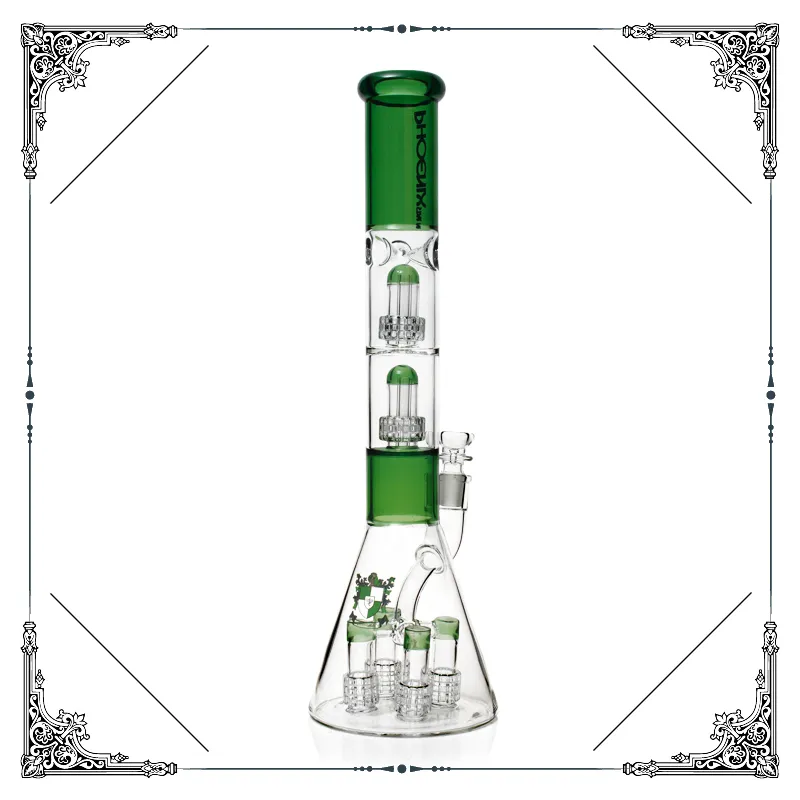 Wholesale Unique Big Glass Beaker Bong With Six Showerhead Percs 18.5 ...