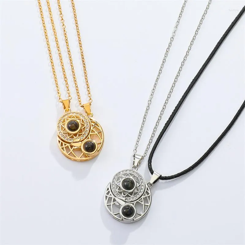 Sun and shop moon couple necklace