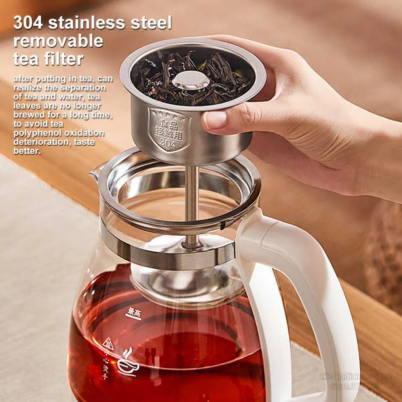 220V Mini Electric Kettle Tea Cooking Pot Glass Steam Spray Teapot  Automatic 1L Home Appliance Kettle