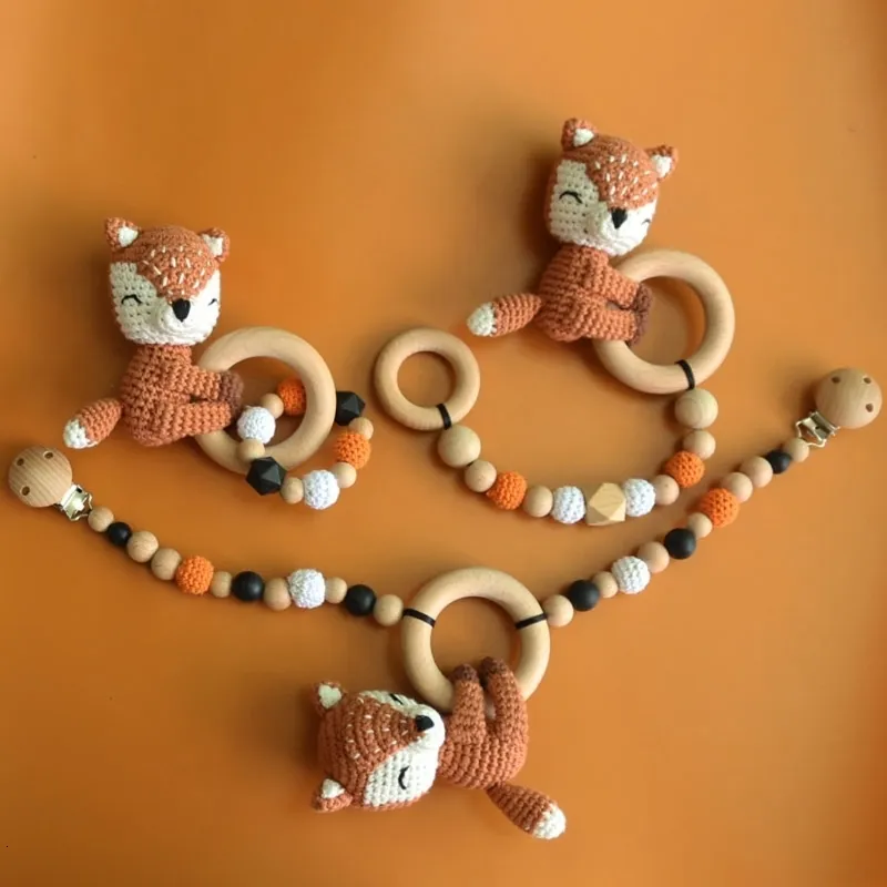 Catcles Mobiles 1 Set Baby Play Gym Toys Crochet Elk Rattle Born Pram Clipes CRIB SHIRLING BELL DE MADEIRA EDUCACIONAL 230411