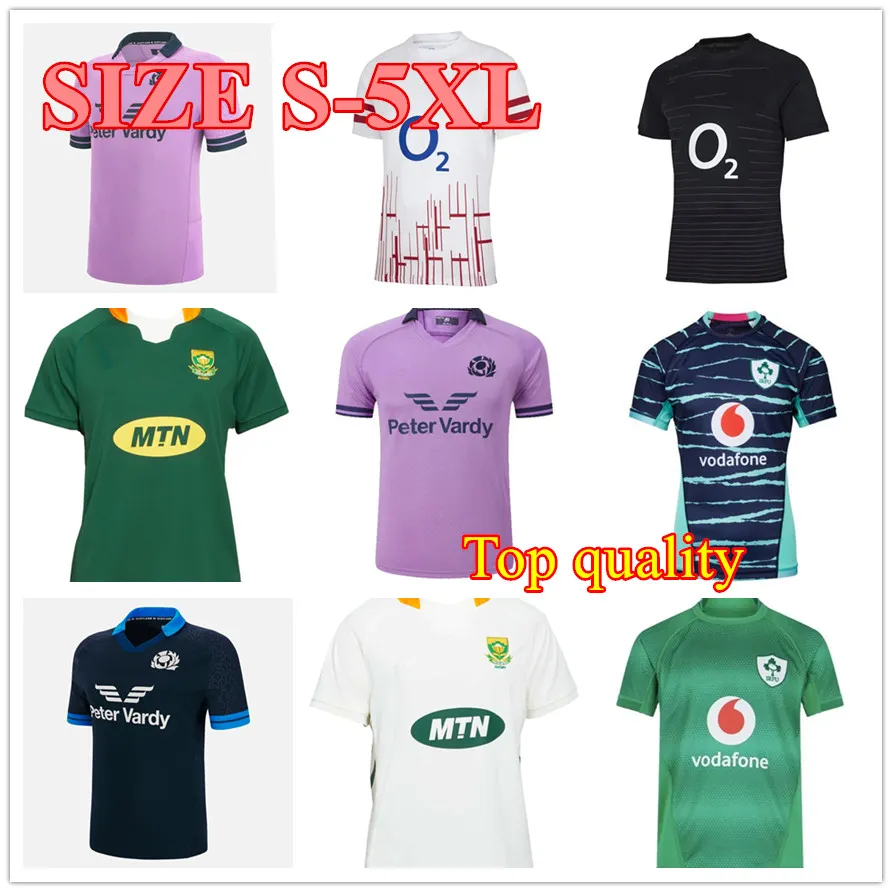 Maglia da rugby Irlanda 2023 Abbigliamento sportivo Top Quality 22/23 Scozia Inglese Sud Inghilterra Regno Unito Casa africana ALTERNATA Maglia da rugby Africa taglia S-5XL