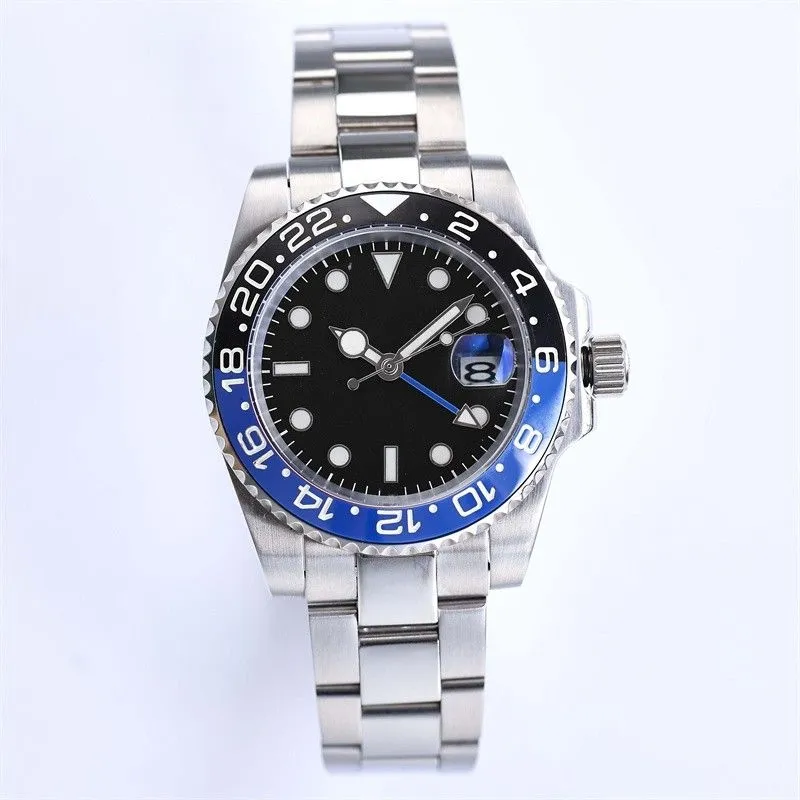 Luxo Designer Mens GMT II RESPOSTA MECHANTICAÇÃO ALTRÁVEL AUTOMÁTICO SAPPHIRE FUNHLE DOLHO MENOR DE PULHO DE PULHO 904L Strape de aço inoxidável Montre de Luxe Women Wristwatch