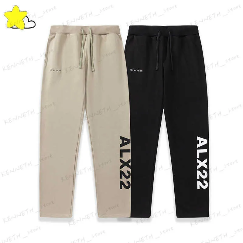 Herrbyxor 2023 Nya Khaki Black Alyx Funktionella byxor Män kvinnor 1 1 Loose Best Quality Classic Print 1017 Alyx 9SM Sweatpants T230412