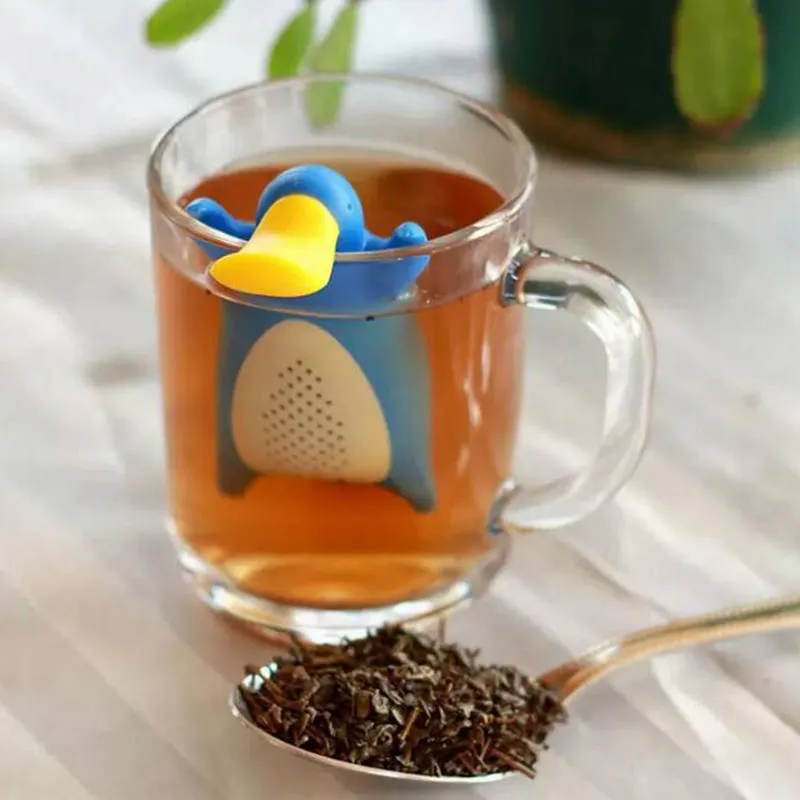 Cartoon Platypus Silicone Infuser Tea Leaf Sile Lose Herbal Spice Filter Diffuser Coffee Tea Tools Party Gift