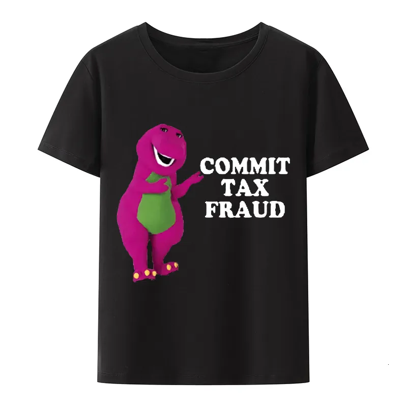 Herren T-Shirts Herren Bekleidung Commit Tax Fraud Sommer Kurzarm Oberteile Harajuku Kawaii Anime Shirt Ropa Hombre Camisetas 230412