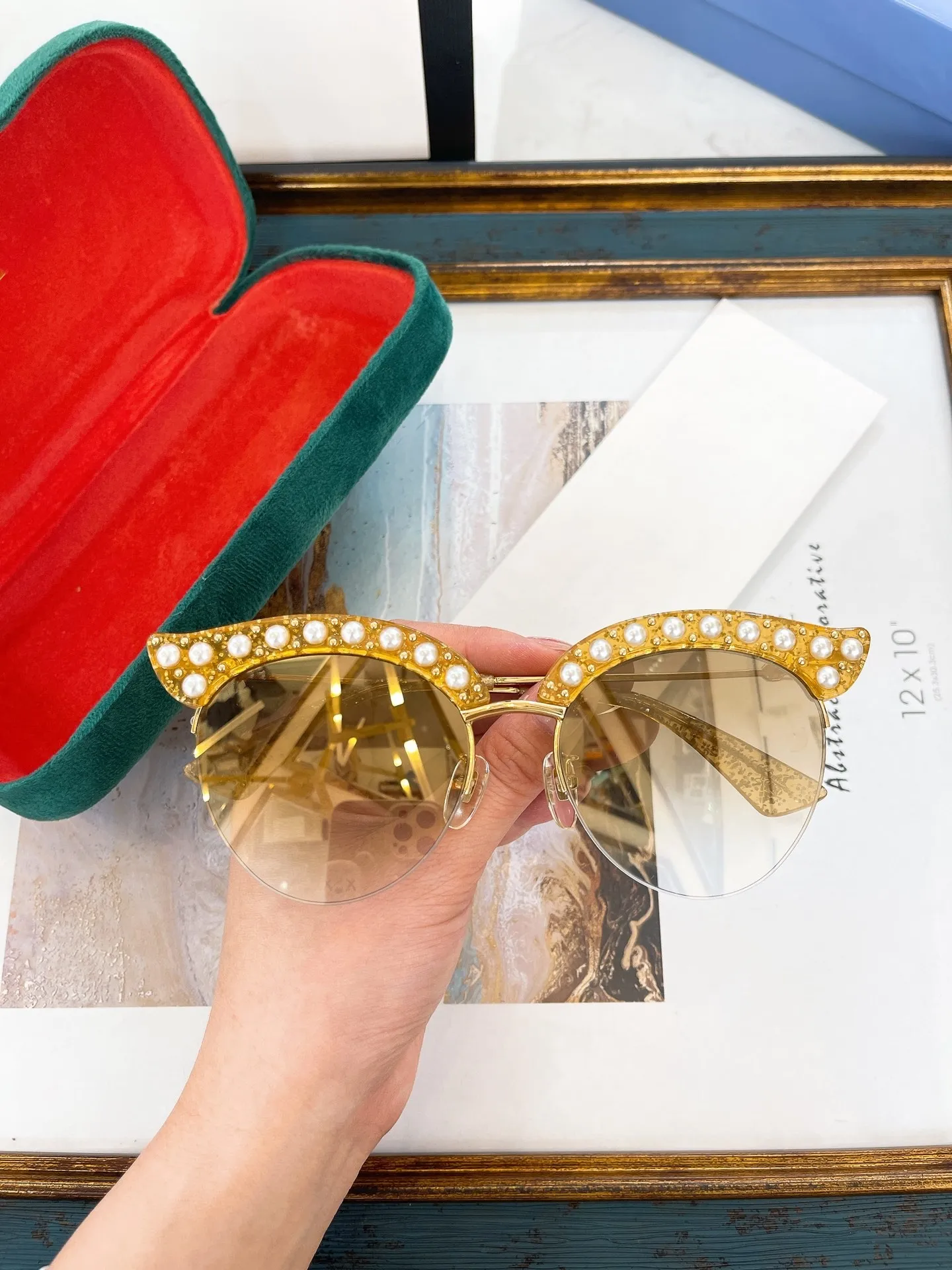 DCIDBEI Peinture Diamant Étui à Lunettes Diamond Painting