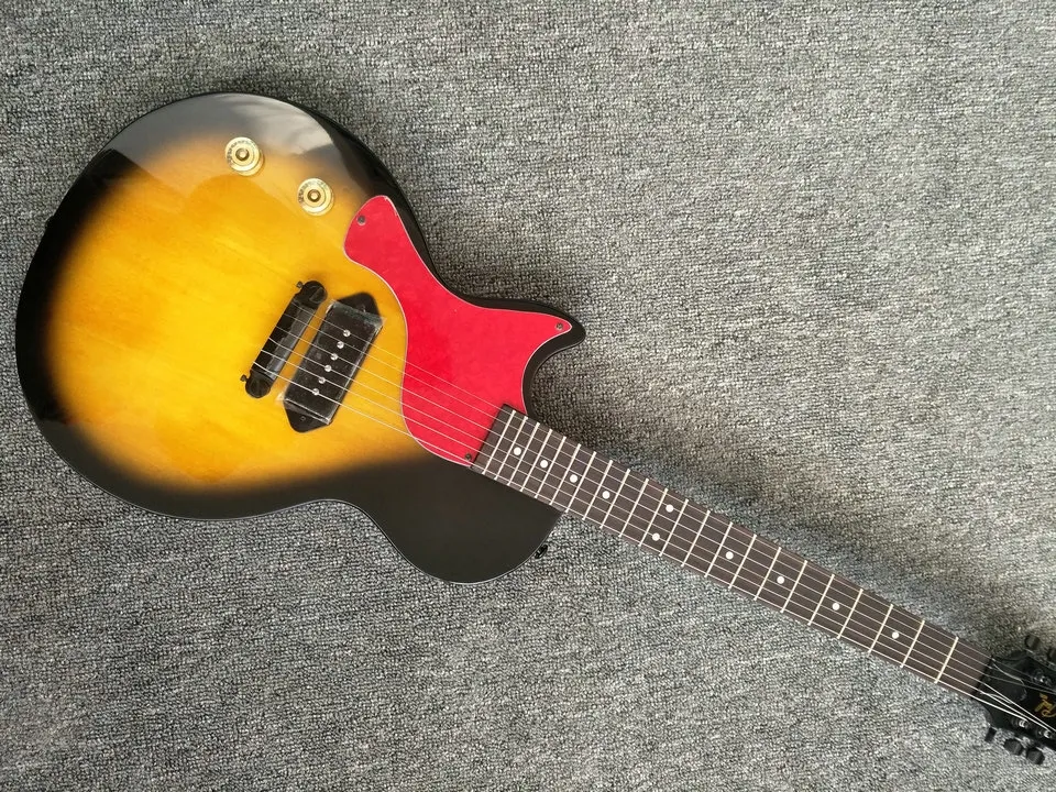 Gratis leverans Backhand Elektrisk gitarr Vänster gitarr Rosewood Fingerboard Högkvalitativ elgitarr