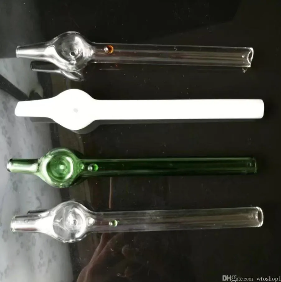 Rökning rör mini vattenpipa glas bongs färgglada metallformade nya färgade pekade rör