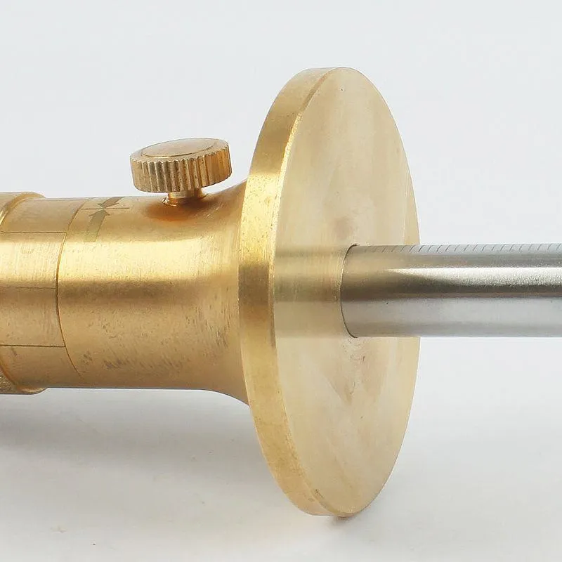Freeshipping Woodworking European Copper Scriber With Fine Adjustment Head Wheel Marking Measuring Instrument Xaixl