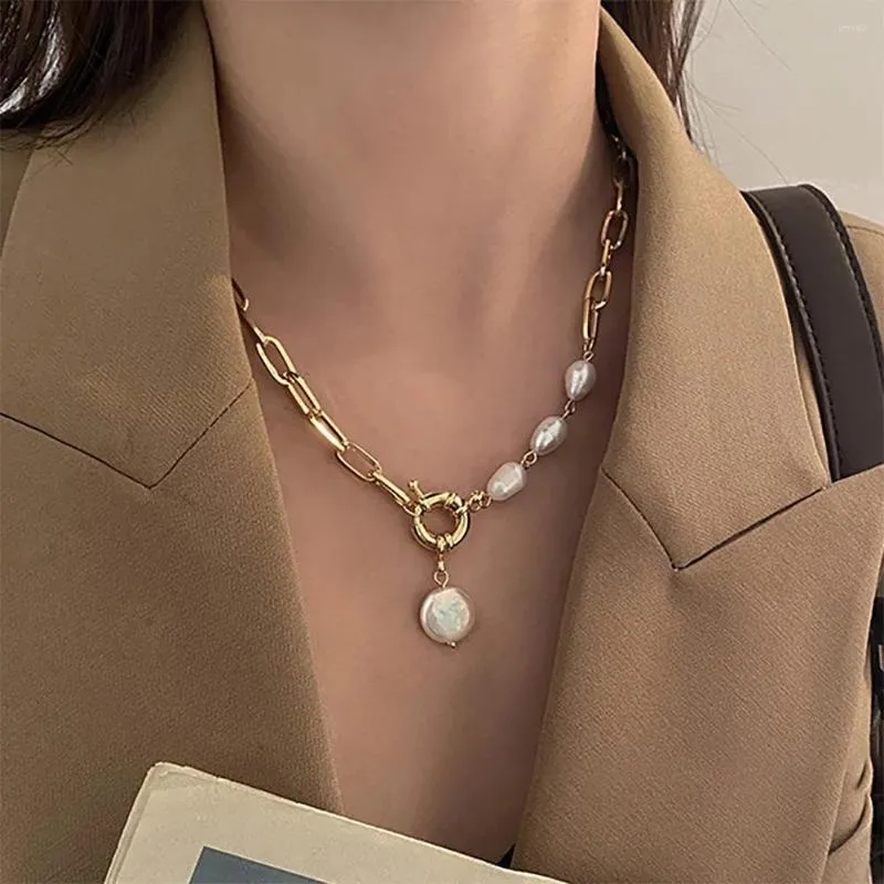 Colliers pendentifs 2023 Collier de chaîne épaisse de perle pour femmes