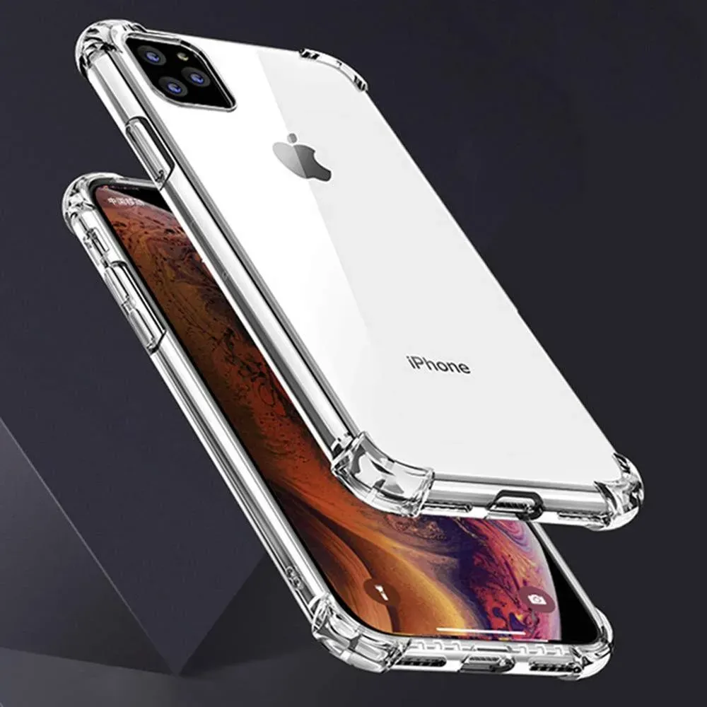 Super Anti-knock Soft Cases TPU Transparent Clear Phone Case Protect Cover Shockproof For iPhone 13 12 Mini 11 pro max X XS note10 mate 30 Pro