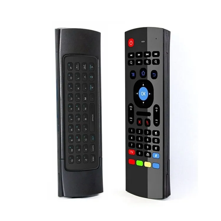 Arabisch /Engels /Russisch model MX3 Air Mice 2.4G Wireless Smart Smart Remote Mini -toetsenbord voor Android TV Box Game Console