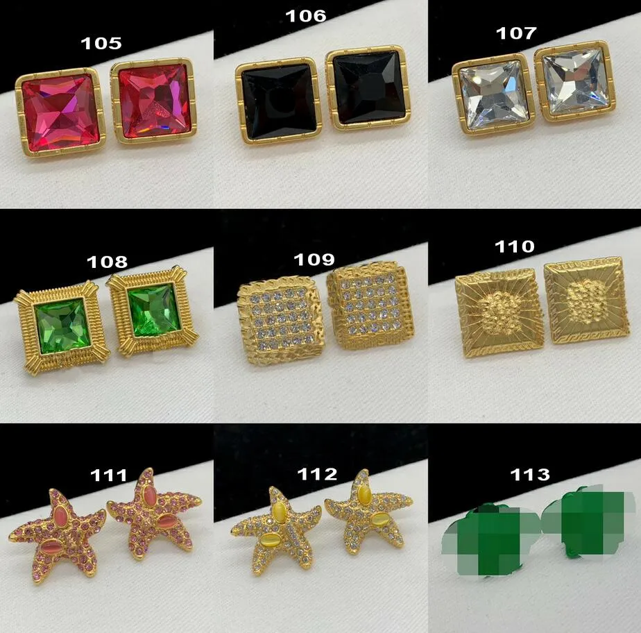 Stile multiplo Scegli orecchini smaltati progettati Cerchio orecchio Stud foglia Banshee Testa di medusa Ritratto Placcato oro 18 carati Stelle marine Orecchini da donna Gioielli Donna MER823