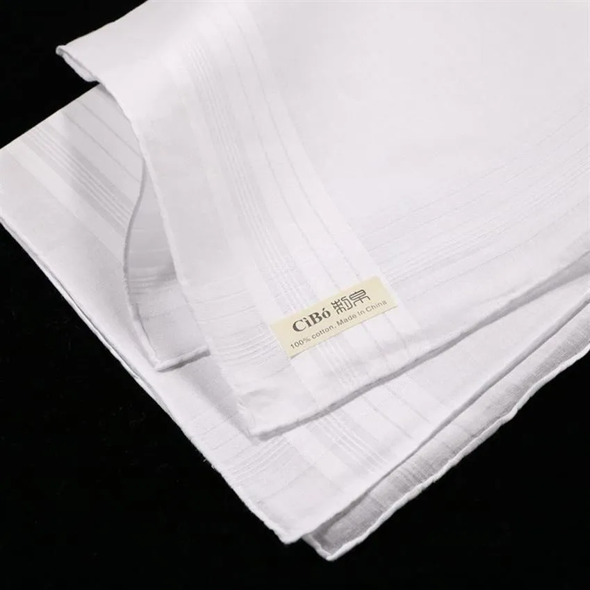 M001 12 pieces classic men's 100% cotton satin banded handkerchief with hand-rolled edge size 17 x 17 201009258b