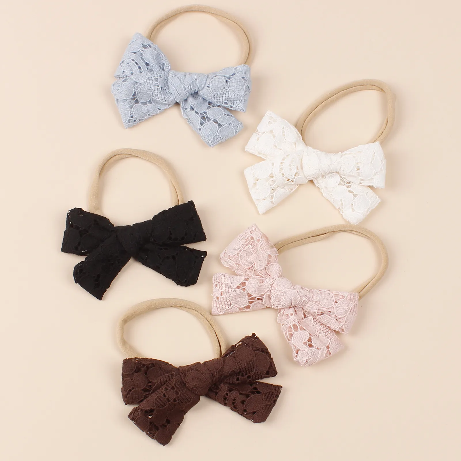 Ins Kids Girls Hollow Lace Bowknot Hair Clip Handsed Bows Haarspelden Bronrettes Fashion Headwar Baby Hair Accessoires