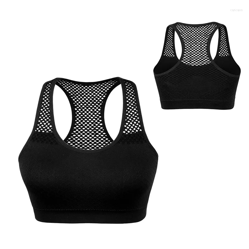 Racing Jackets Yoga Bra Breathable Sports Women High Stretch Wire Free Padded Top Seamless Fitness Vest Absorb Sweat Running