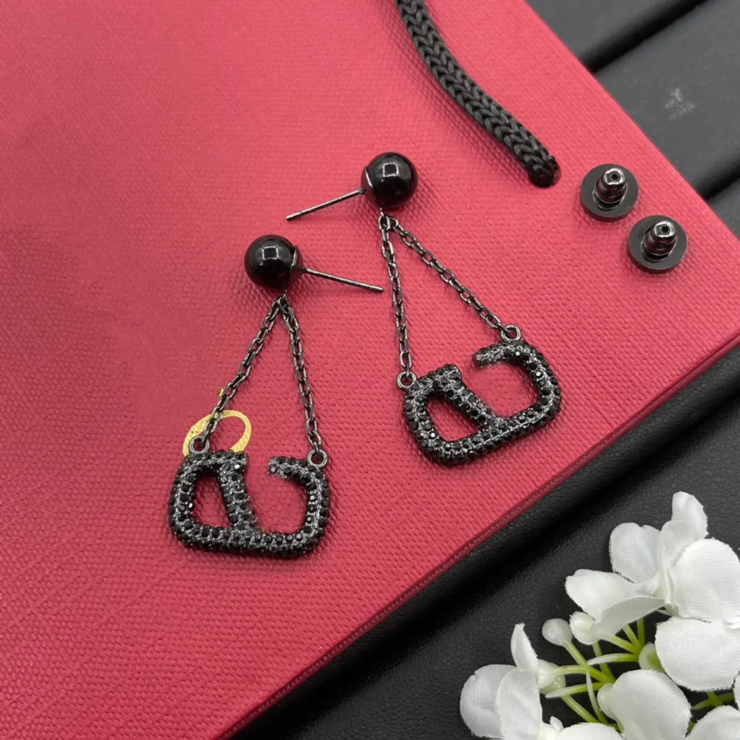 Designer earrings womens jewelry Fashion earring with diamonds Classic vintage earrings Fine high-quality gifts With original box