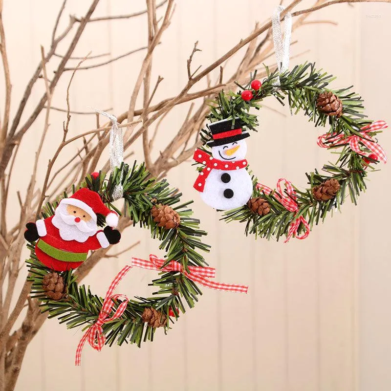 Decorative Flowers Christmas Tree Decoration Garland Mini Handmade Pendant Home DIY Artificial Door Hanging