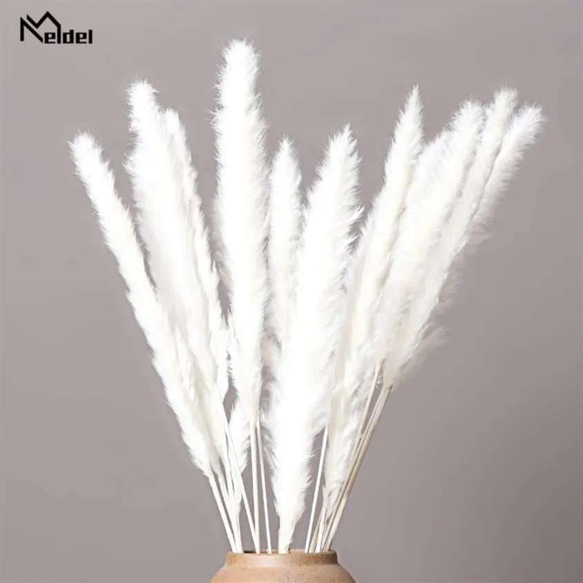 Decorative Flowers & Wreaths 15 Pcs Bulrush Dried Colored Natural Flower Bouquet Wedding Home Decoration Glass Window Floral295I