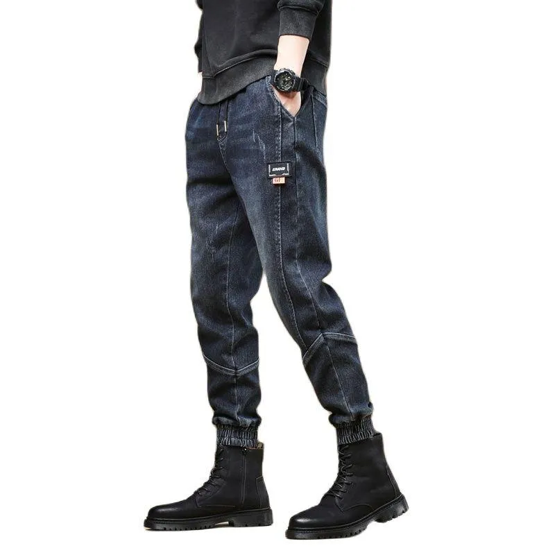 Herren Jeans Herren Jogginghose Herren Herbst Neun Minuten Hose Schlanke Version Reine Farbe Casual Trend Drei Farben M-5XL