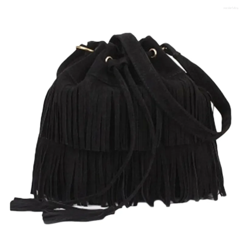 Поясные сумки в стиле ретро, женская сумка из искусственной замши с бахромой, сумка-мессенджер, сумки через плечо с кисточками, подарок через плечо
