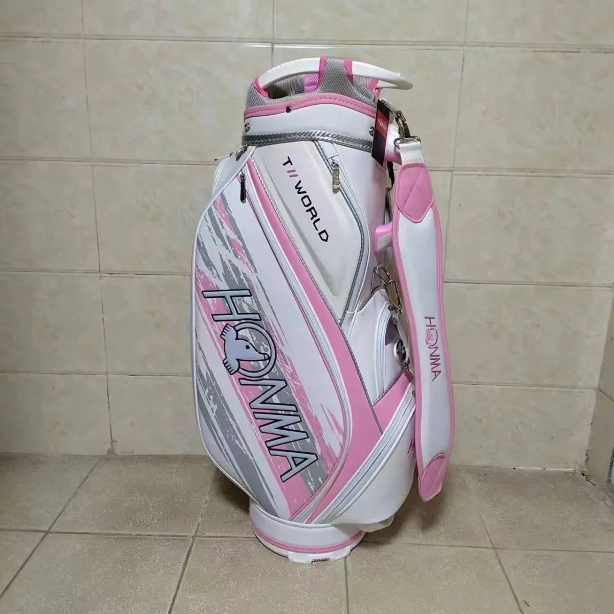 Honma väska rosa kvinnliga stort hål och stor kapacitet unisex golf vagn väskor