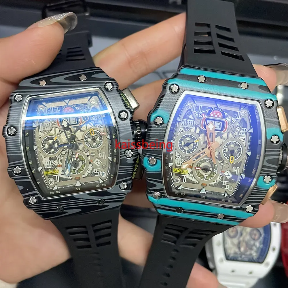 The new generation of watch movement hollowed out design business watch performance generation movement mechanical wind quartz small three disk process watch