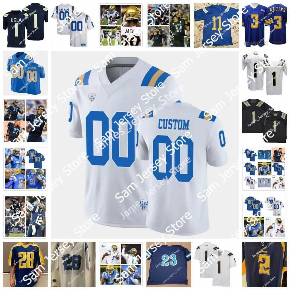 NCAA Custom UCLA Bruins syade fotbollströja 4 Stephan Blaylock 33 Bo Calvert 92 Quintin Somerville 98 Tiaoalii Savea 2 Kyle Philips Greg Dulcich Otito Ogbonnia