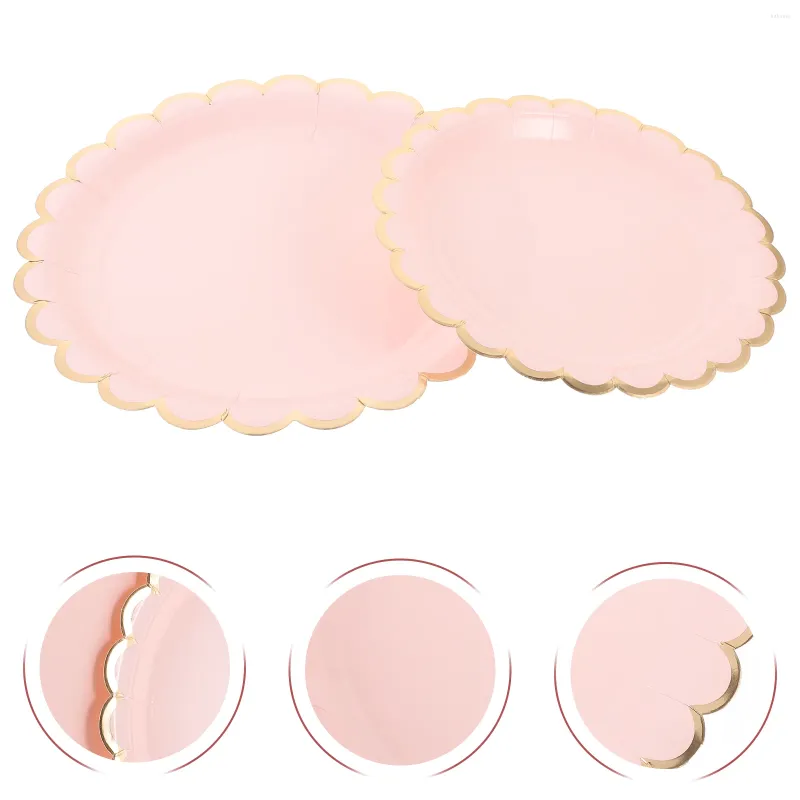 Plates 16Pcs Paper Party Festival Dinner Dessert Birthday Cake Dish