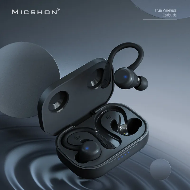 جديد MS-T40 TWS Earphone Sport Runnproof Running Fireless Flugeds Bluetooth Earhook