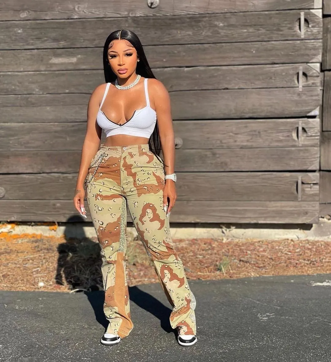 Camo cargo shop shorts womens