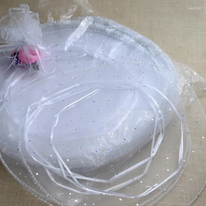 Jewelry Pouches 50pcs Round Organza Bag 26cm 35cm 40cm Drawstring Pouch Wedding/christmas Gift Bags For Packaging Display Storage