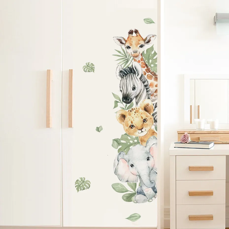 Lindos Calcomanías De Pared De Los Animales De La Jungla De Acuarela Para  La Habitación De Los Niños Y La Decoración De La Guardería Para Bebés De  7,68 € | DHgate, image size:930x930