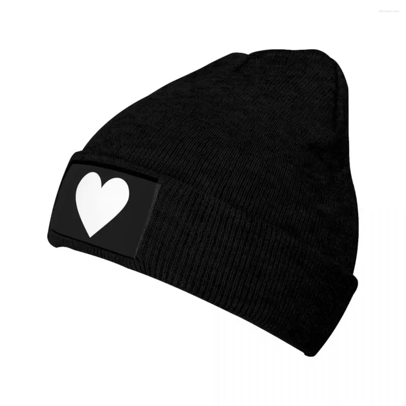 Baretten Wit Hart Beanie Hoeden Vorm Motorkap Mannen Vrouwen Retro Outdoor Gebreide Muts Herfst Winter Ontwerp Thermische Elastische Caps