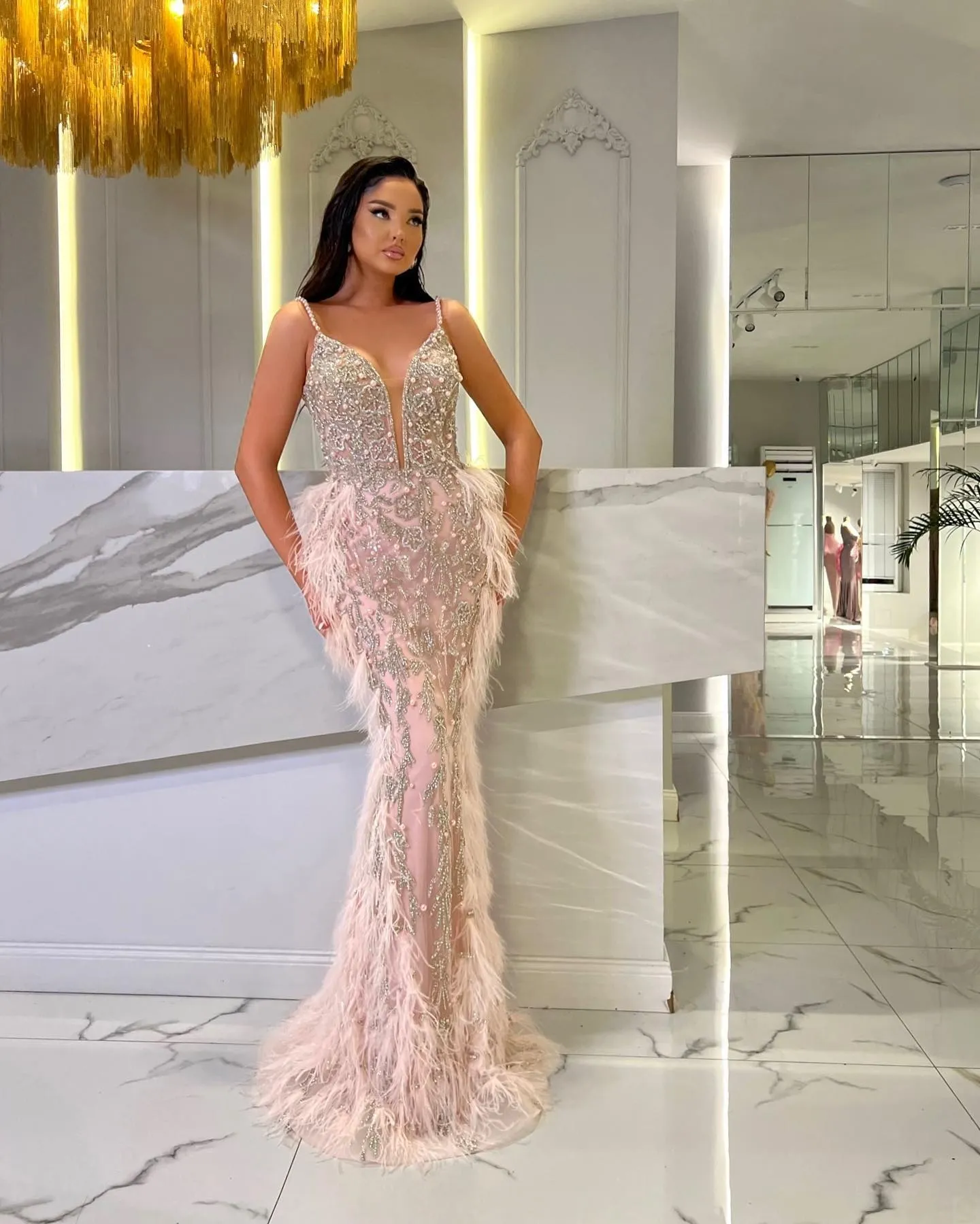 KNCERY Abito Corto In Tulle Con Applicazioni In Pizzo E Spalline Sottili, Scollo A V, Per Cocktail, Feste E Cerimonie