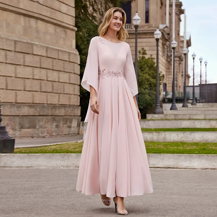 Elegant Pink Chiffon Mother Of The Bride Dress With... From  Donnaweddingdress26, $84.15 | DHgate.Com