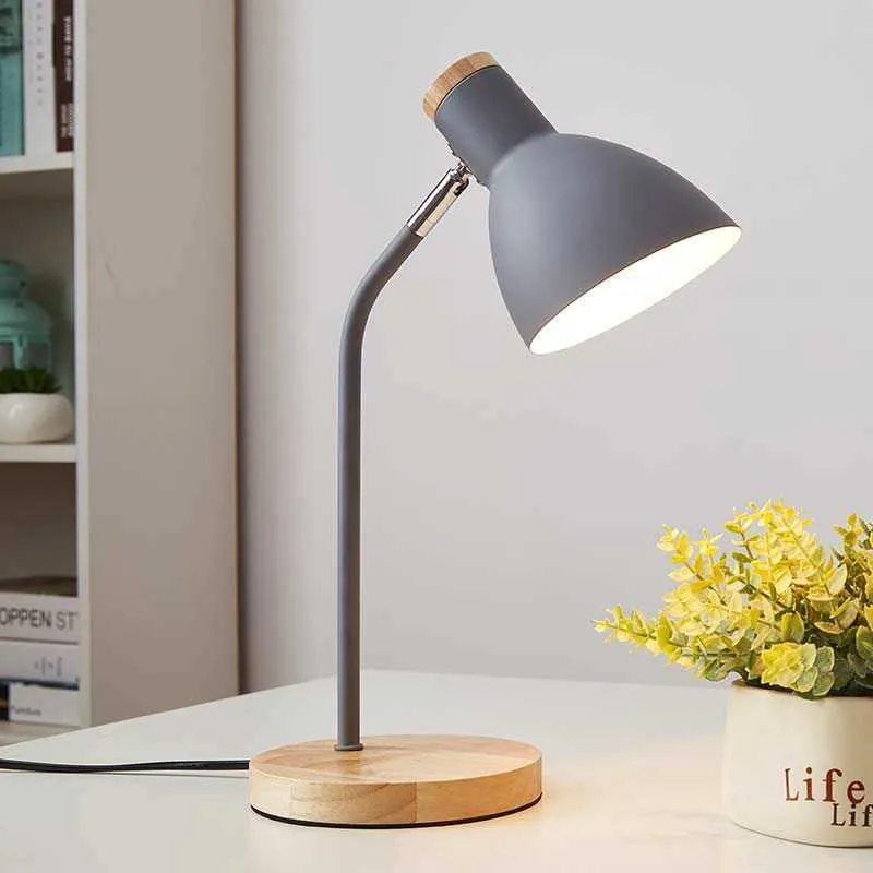 Wooden Nordic Living Room Desk Lamp Reading Table Lamp Eye